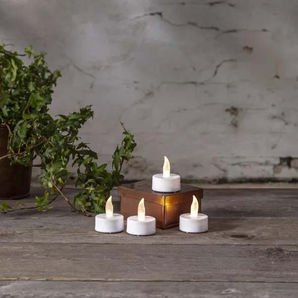 Paulo LED värmeljus med timer 4-pack vit