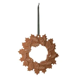 Pepparkaka julkrans 18,5 cm brun