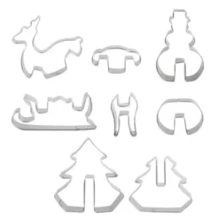 Pepparkaksformar 3D-figurer Vintermotiv Rostfri