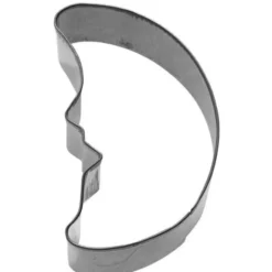 Pepparkaksform Måne 6 cm Silver