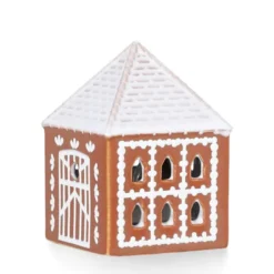 Pepparkakshus ljushus Stuga LED 7,5 cm brun