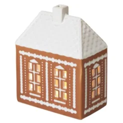 Pepparkakshus Ljuslykta Medium Brun