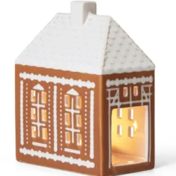 Pepparkakshus Ljuslykta Medium Brun