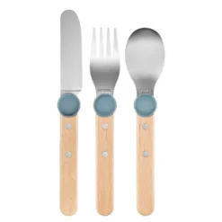 Petit Gourmet barnbestick 3 delar regnblå