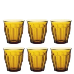 Picardie vattenglas 25 cl 6-pack amber