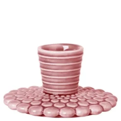 Pipanella ljusstake 4,5 cm bubble lines dusty rose