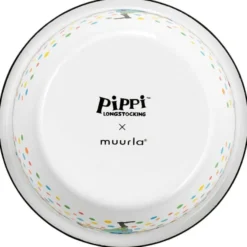 Pippi emaljskål Hoppsansa 30 cl vit