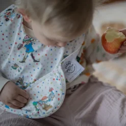 Pippi Långstrump haklapp Födelsedag vit