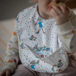 Pippi Långstrump haklapp Födelsedag vit