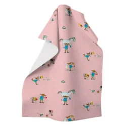 Pippi Med Vänner kökshandduk rosa