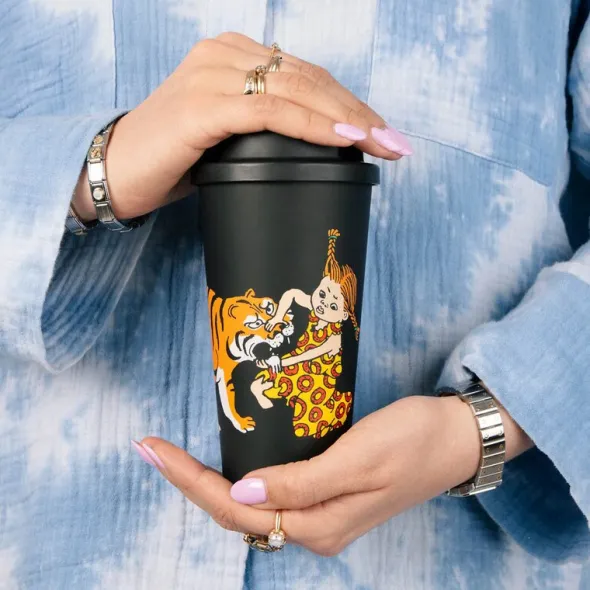Pippi take away mugg 45 cl Pippi tiger svart