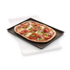 Pizzamatta för krispig botten rektangulär 40x30 cm brun