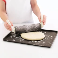 Pizzamatta för krispig botten rektangulär 40x30 cm brun