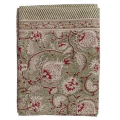 Pomegranate linneduk 170x270 cm grön