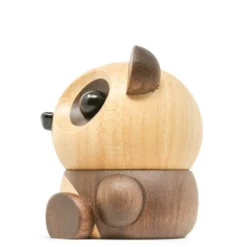 Pom Pom panda träfigur 6 cm valnöt/lönn