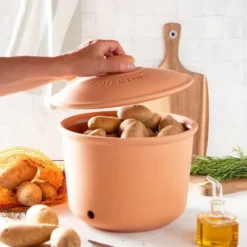 Potatiskruka med lock keramik 25 cm