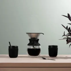 Pour over Bryggare 8 koppar m/löst filter 1 L Svart