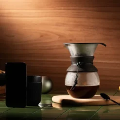 Pour over Bryggare 8 koppar m/löst filter 1 L Svart