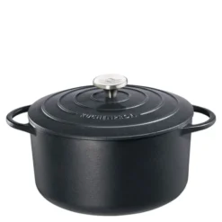 Provence gjutjärnsgryta rund 28 cm 6,6 L svart