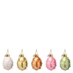 Påskornamentset Pearl Eggs box 6 cm