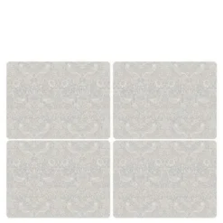 Pure Morris Bordstablett 30x40 cm 4-pack Strawberry Thief grå