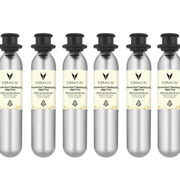 Pure Sparkling CO2-kapslar 6-pack Silver