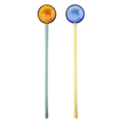 Rainbow sked 18 cm 2-pack grön/gul