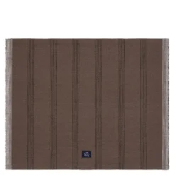 Randig bordstablett i bomull 40x50 cm brun/svart
