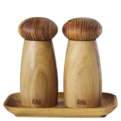 RAW kvarnset med bricka 13,5 cm 3 delar teak