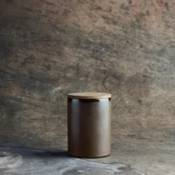 RAW Metallic Brown redskapskruka med lock 15x10 cm teak