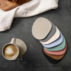 RAW Soft glasunderlägg silikon 6-pack Mocca