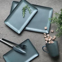 Raw Tallrik rektangulär 31,5x20 cm Northern Green