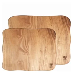 Raw Teak Skärbräda Set 2 delar