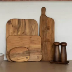 Raw Teak Skärbräda Set 2 delar