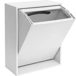 Recycling källsorteringsbox 30x15x40 cm Brilliant White