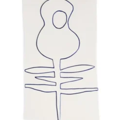 Relief Flower 27x44 cm Vit