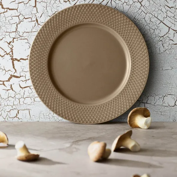 Rhombe Earth middagstallrik 27 cm clay