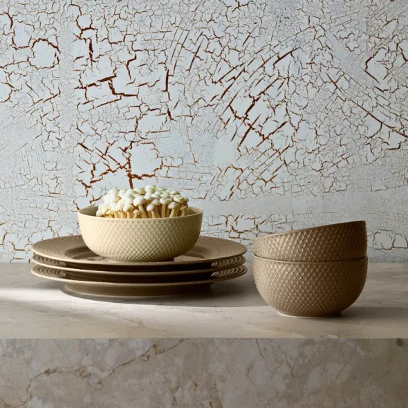 Rhombe Earth middagstallrik 27 cm clay