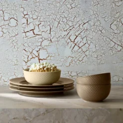 Rhombe Earth skål 15,5 cm marble