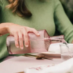 Ribbed Elegance gåvoset Pink 3 delar rosa