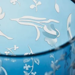 Rijksmuseum Blomster dricksglas 9,5x8,5 cm 2-pack blå