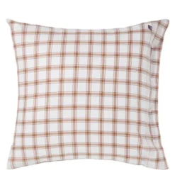 Örngott 65x65 cm lyocell/bomull pin point rutigt white/fudge