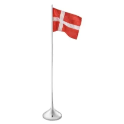 Ro Bordsflagga Dansk H35 cm Silverfärgad