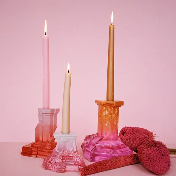Rocky Baroque Ljusstake 17,5 cm Spicy Rose