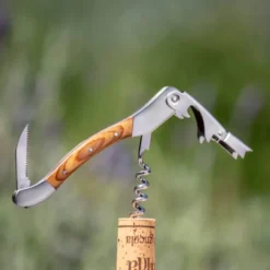 Roero vinöppnare 15 cm stål/trä