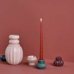 Samsurium ljusstake set 3 delar dark/powder/aubergine