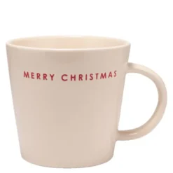 Santa's Favorites mugg 35 cl MERRY CHRISTMAS ecru