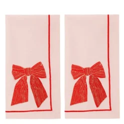 Santa's Favorites servett 45 cm 2-pack Rosett rosa