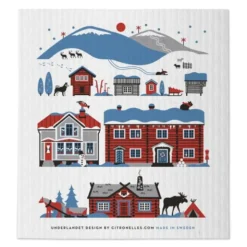 Scandinavian Mountains disktrasa 20x18 cm winter mountains
