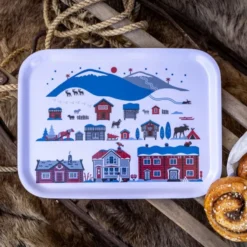 Scandinavian Mountains frukostbricka 27x20 cm winter mountains